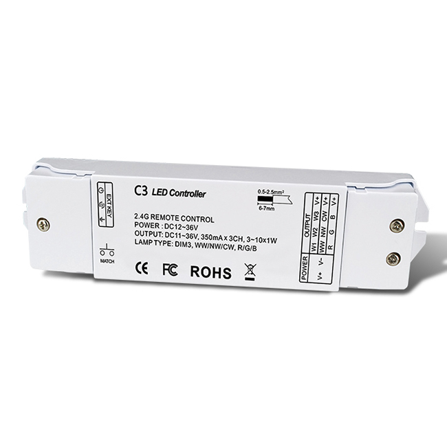 DC12-36V 3CH Constant Current RF 2.4G Receiver C3 For RGB LED Strip Light
